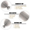 24 Inch Pre-Separated Springy Afro Twist Hair 4 Packs Afro Twist Hair for Soft Locs Marley Twist Crochet Braiding Hair Synthetic Hair Extensions(8 Strands/Pack,Gray#)