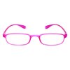 Calabria 718 Flexie Oval Reading Glasses +0.75 Fuschia Men/Women Bendable Single Power Readers Flexible Durable TR90 Frame