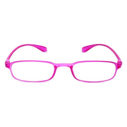 Calabria 718 Flexie Oval Reading Glasses +0.75 Fuschia Men/Women Bendable Single Power Readers Flexible Durable TR90 Frame