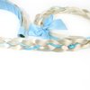 YISSION Princess Dess up Wigs Headband for Girls Long Braided Wig Headband with Blue Crown Costume Accessories Cosplay Birthday Party Hair Decorations