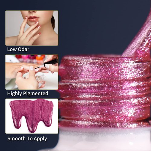 Clara Colors Cat Eye Gel Nail Polish Set of 12 Colors Magnetic Nail Polish Set Holographic Glitter 9D Galaxy Series Cat Eye Gel Polish Set with 2 Magnet Stick for Home DIY Soak Off UV LED