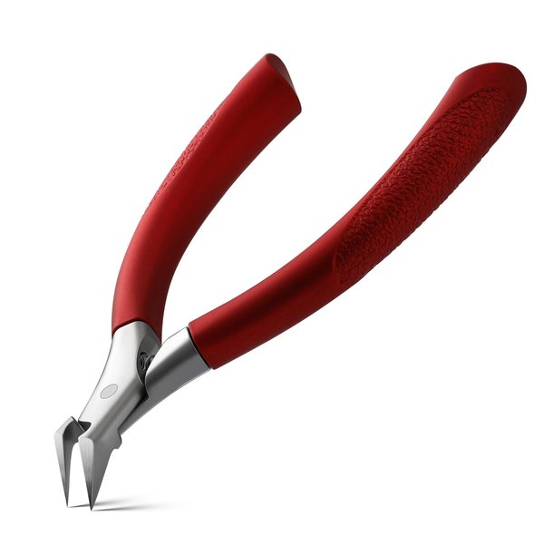 BEZOX Toenail Clippers for Ingrown Toenail Prevention, Straight Blade Podiatrist Nail Clippers for Thick Nails, Ergonomic Fingernail Clipper Ingrown Toenail Treatment for Seniors - Red