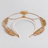 L'VOW Halo Crown Headpiece Goddess Headband Boho Bridal Wedding Headdress Angel Tiaras and Crowns for Women and Girl(S4-Gold)