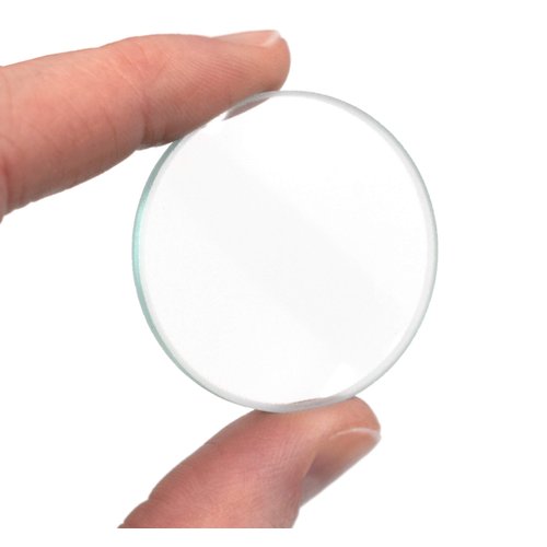EISCO Double Convex Lens, 50mm Focal Length, 1.5" (38mm) Diameter - Spherical, Optically Worked Glass Lens - Ground Edges, Polished - Great for Physics Classrooms