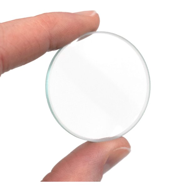 EISCO Double Convex Lens, 50mm Focal Length, 1.5" (38mm) Diameter - Spherical, Optically Worked Glass Lens - Ground Edges, Polished - Great for Physics Classrooms