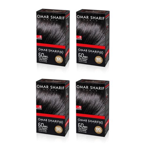 OS Speedy Hair Color No.5 Natural Chestnut Hair Dye Covers Gray Hair in Just 60 Seconds Without any odor Ammonia FREE (Pack of 4)