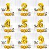 40 Inch Gold Number Balloons, Helium Mylar Foil Number Balloons for Birthday, Number 5 Balloon for 5st Birthday Decorations for Kids, Anniversary Party Decorations Supplies