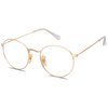 SOJOS Blue Light Blocking Computer Glasses Round Eyewear Anti Blue Light Lens Preppy Chic SJ5024 with Gold Frame/Anti-Blue Light Lens