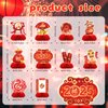 DTOFOOT 10 Pcs Chinese New Year Decoration, 2025 Lunar New Year Honeycomb Centerpieces for New Years Eve Party Red and Gold Table Toppers Centerpieces for Party Supplies