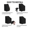 Easy-Going Stackable Patio Chair Cover UV Resistant Outdoor Chair Cover Waterproof Lawn Patio Furniture Covers Fits for 4-6 Stackable Dining Chairs (1 Pack-28Wx36Dx47H inch, Black)