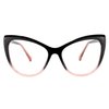 Zeelool Stylish TR90 Oversized Cat Eye Blue Light Blocking Glasses for Women Shelby OT414973-04 Black-Pink