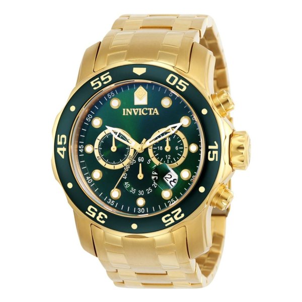 Invicta Men's 0075 Pro Diver Chronograph 18k Gold-Plated Watch