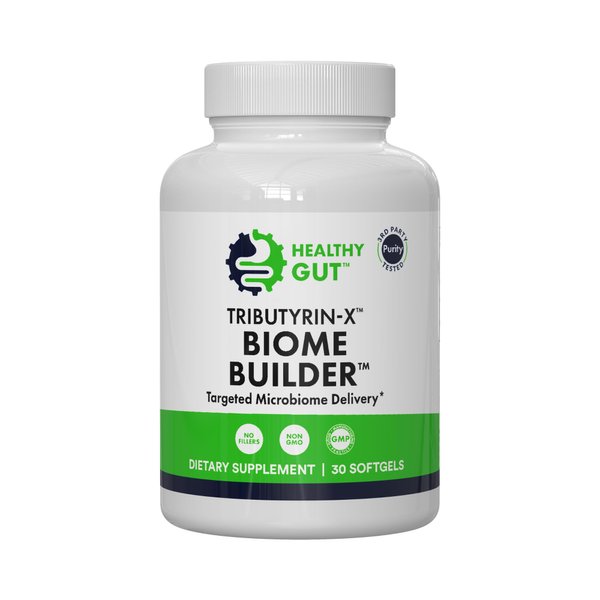 Healthy Gut Tributyrin-X | Most Bioavailable Butyrate Postbiotic for Gut Health & Leaky Gut Support | 99% Pure w/Zero Odor | 30 Softgels