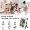 Indoor Outdoor Thermometer Hygrometer Wireless, Urageuxy Digital Temperature Humidity Monitor with 328ft Range Remote Sensor for Home, Greenhouse, Refrigerator, ℃/℉ Switch Optional (White)