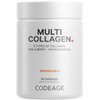 Codeage Multi Collagen Protein Capsules, Type I, II, III, V, X, Grass Fed & Hydrolyzed Collagen Pills Supplement, All in One Collagen, Bone Broth, Amla Berry Source of Vitamin C, Non-GMO, 90 Count