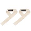 ProsourceFit Pair of Weight Lifting Straps for Men and Women, Adjustable Cotton Straps for Improved Grip, Beige