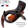 Camila Paris CP2423 French Hair Clip for Women, 2 Teeth Ponytail Holder, Tortoise Shell, Girls Hair Claw Clips Jaw Fashion Styling Hair Accessories for Women, Strong Hold No Slip Grip, Made in France