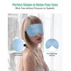 Silk Sleep Mask, 2 Packs 100% Real Natural Silk Eye Mask with Adjustable Straps, Eye Sleep Mask, BeeVines Summer Travel Eye Sleep Sunshade to Reduce Puffy Eyes (Black & Pastel Blue)