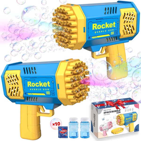 CBLBKID Toys for Boys Girls Ages 3-8: 2 Pack Bubbles Machine with Bubble Solution, Outdoor Toys for Kids Age 4-8, Gifts for 3 4 5 6 7 8 Years Old Boy Girl Kid Toddlers Outside Birthday Party Wedding