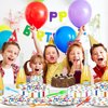 Happy Birthday Decorations 96 Pieces Happy Birthday Plates and Napkins Party Supplies Disposable Paper Birthday Plates and Napkins, Forks for Boys Girls Birthday Party Decorations