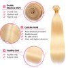 Blonde Bundles 613 Straight Human Hair Bundles Brazilian Blonde Straight Bundles Human Hair Unprocessed Virgin Hair 3 Bundles 16 18 20 Inch 613 Bundles Remy Hair Extensions