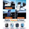 Qifutan Car Phone Holder Mount Phone Mount for Car Windshield Dashboard Air Vent Universal Hands Free Automobile Cell Phone Holder Fit for iPhone Smartphone Carbon Fiber