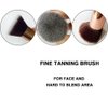 4 Pack Self Tanning Mitt Applicator Kit, with Self Tanner Mitt, Self Tan Back Applicator, Exfoliating Glove, Flat Top Face Tanner Brush, Tan mit for Self Sunless Tanner (brown)
