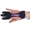 LWANO Archery Gloves Leather Practice Hunting Three Finger Protector for Youth Adult Beginner (Pink, Small)