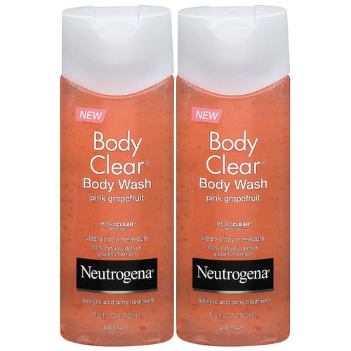 Neutrogena Body Clear Body Wash, Pink Grapefruit, 8.5 oz, 2 pk