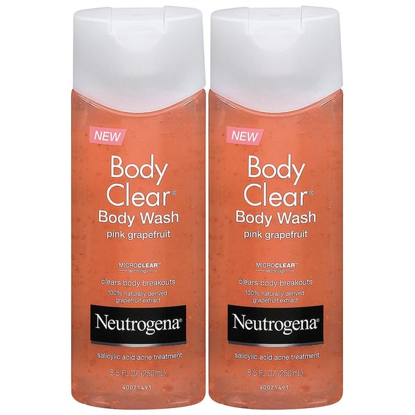 Neutrogena Body Clear Body Wash, Pink Grapefruit, 8.5 oz, 2 pk