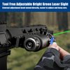UUQ Hunting Airsoft Gun Lasers - Military Grade Green Laser Sight for Rifle with 20mm Picatinny Mount & 1'' Ring Mount Adapter, Remote Pressure Switch,Battery Dot for Accurate and Reliable Performance
