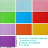 50 Pack Colored Envelopes, 5x7 Card Envelopes Self-Seal A7 Envelopes for Invitations, Printable Envelopes for Weddings, Invitations, Photos, Postcards, Greeting Cards, Mailing