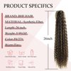 BHF HAIR Curly Wavy Ponytail 26 Inch chocolate brown mixed honey blonde Drawstring Ponytail Extensions Clip in Hair Extensions for women 6OZ.