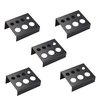 Tattoo Ink Cup Holder,5pcs 7 Holes Stainless Steel Tattoo Pigment Ink Cup Caps Holder Stand Pigment Cup Cap Container Holder Stand for Tattoo Ink Cups Caps(Black)