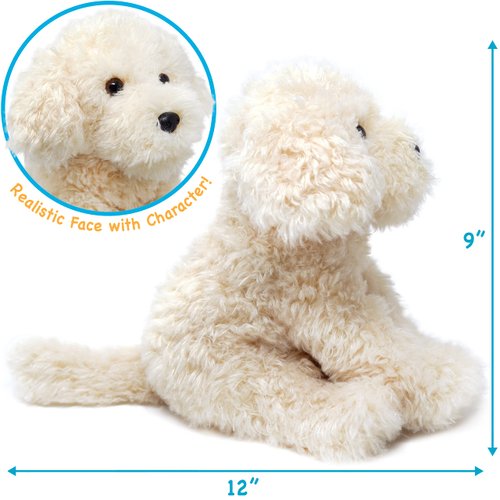 TigerHart Luka The Labradoodle - 12 Inch Stuffed Animal Plush Poodle Dog