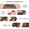 RUNATURE Brown Sew in Hair Extensions Real Human Hair 22 Inch 100g Remy Hair Weft Extensions Dark Brown Mix Ash Brown Brazilian Straight Weft Hair Extensions Full Head Natural Hair Sew in Extensions