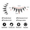 MSQ False Eyelashes 12mm Faux 3D Mink Lashes 5 Pairs Natural Look Thick Soft Cat Eye Wispy Lashes Reusable Fake Eyelashes, Contact Lens Friendly Easy to Apply