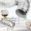 Omont Dryer Vent Hose 4 Inch 5FT Flexible Dryer Ducting Tube Air Duct Aluminum Insulated Flex Hose Kit Indoor Outdoor