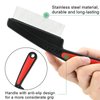 2 Pieces Stainless Steel Fine & Wide Tooth Comb, High Strength Teeth Hair Combs, Professional Dandruff Combs Grooming Tool