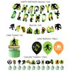 Bigfoot Birthday Party Supplies Set Bigfoot Banner Balloons Cake Topper, Flag Pulling Bigfoot Party Decoration Favors for Kids Man Sports Fan Birthday Party