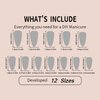 Generic White French Tip Nails Press on Long Almond Acrylic Fake Nails Mirror Oval Stick on Nails Full Cover Glue on Nails for Women DIY Manicure Decoration
