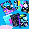 BAOXUE Scratch Art for Kids, Sea Black Rainbow Scratch Paper Set-Arts and Crafts & Supplies, DIY Activity & Party Games, Magic Paper Gifts for Toddlers, Girls, Boys