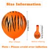 40 Pieces Tiger Balloons Tiger Print Stripes Balloons Jungle Animal Balloons Animal Theme Party Safari Balloons for Zoo Party Supplies Jungle Birthday Party Decoration
