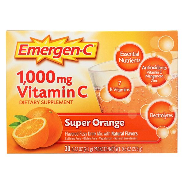 Emergen-C Super Orange, 0.32 Ounce (Pack of 30)