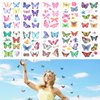 20 Sheets/198pcs Butterfly Temporary Tattoos, Butterfly Face Stickers Waterproof Body Art Fairy Butterfly Tattoos for Women Girls Eyes Face Makeup Decoration Party Favors