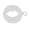 BESTOYARD Stainless Steel Coffee Decorating Stencils - Lip Pattern Template for Latte Art Cake & Cupcake Decorating Easy to Clean Perfect for Home Use