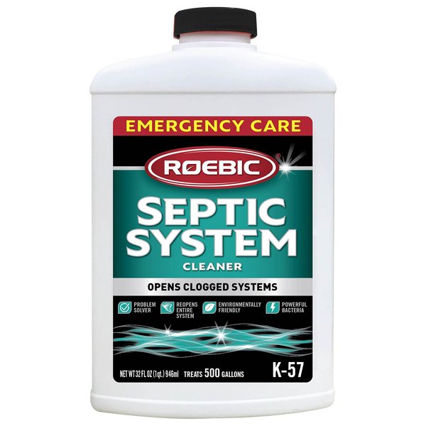 Roebic K-57-Q Septic System Cleaner: 32 Ounces, Cleans and Maintains Septic Systems for Optimal Performance