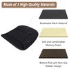 MYFAMIREA Car Seat Cushion Pad Comfort Seat Protector for Car Driver Seat Office Chair Home Use Memory Foam Seat Cushion with Non Slip Bottom (Black)