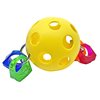 Bonka Bird Toys 3316 Ring Ball 6" Wide by 2.75" High Medium Parrot Foot Talon Cage Toy, Conure, Quaker, Ringneck, and Similar Sized Birds