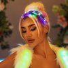 ACEDRE Colorful Light Up Rave Headbands Glow LED Mirror Hair Band Nightclub Party Costume Hair Accessories for Women